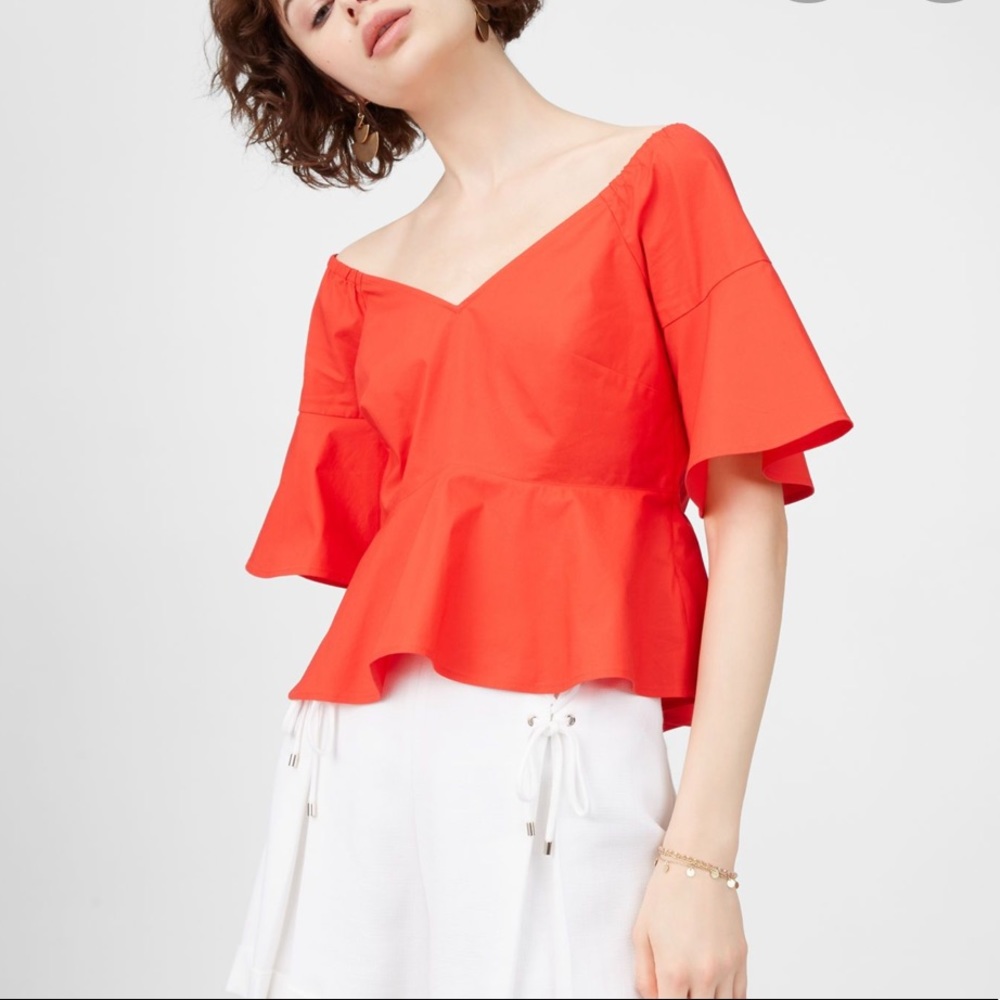 Club Monaco Cropped Off-the-Shoulder Top